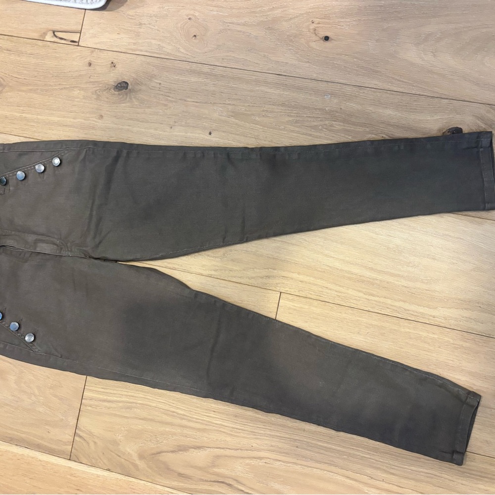 Ramy Brook Helena Skinny Jeans in Gunmeta/Khaki.